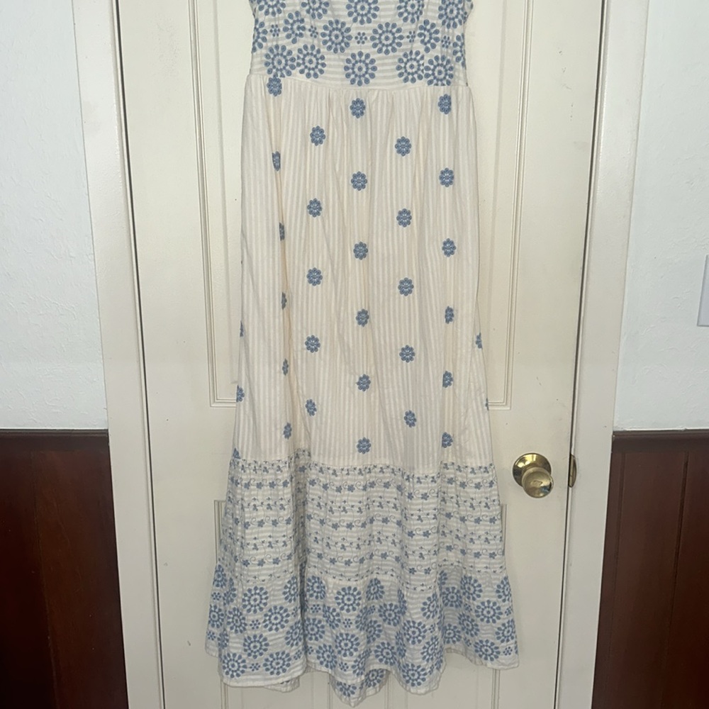 American Eagle Spring Summer Maxi Dress sz L. Embroidered - Picture 2 of 10